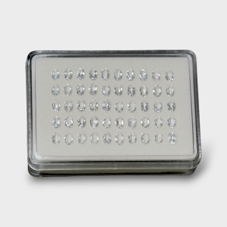 White Topaz 6x4mm Faceted Oval AAA Gemstones Parcel - 181708