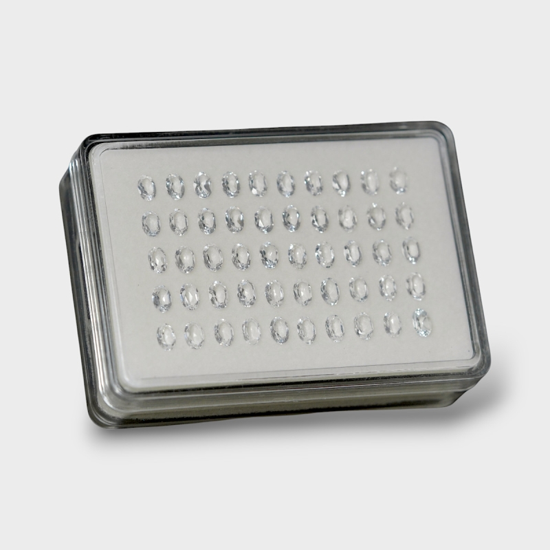 White Topaz 6x4mm Faceted Oval AAA Gemstones Parcel - 181708