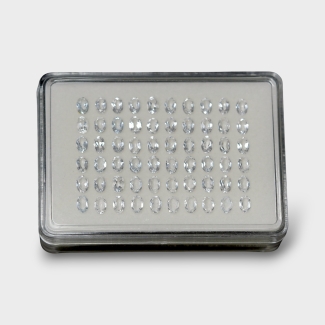 White Topaz 6x4mm Faceted Oval AAA Gemstones Parcel - 181710