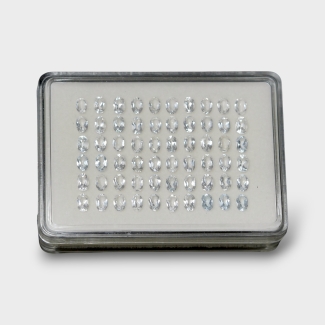 White Topaz 6x4mm Faceted Oval AAA Gemstones Parcel - 181711