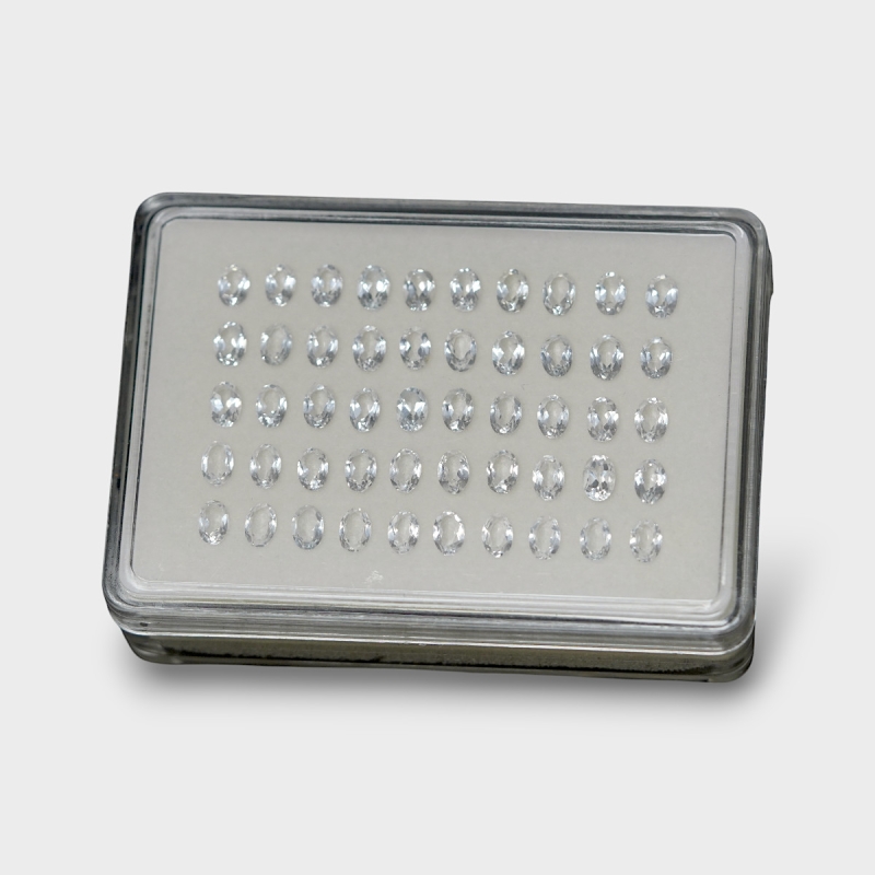 White Topaz 6x4mm Faceted Oval AAA Gemstones Parcel - 181712