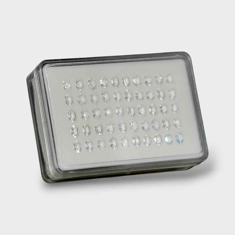 White Topaz 6x4mm Faceted Oval AAA Gemstones Parcel - 181713