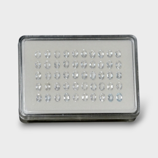 White Topaz 6x4mm Faceted Oval AAA Gemstones Parcel - 181713