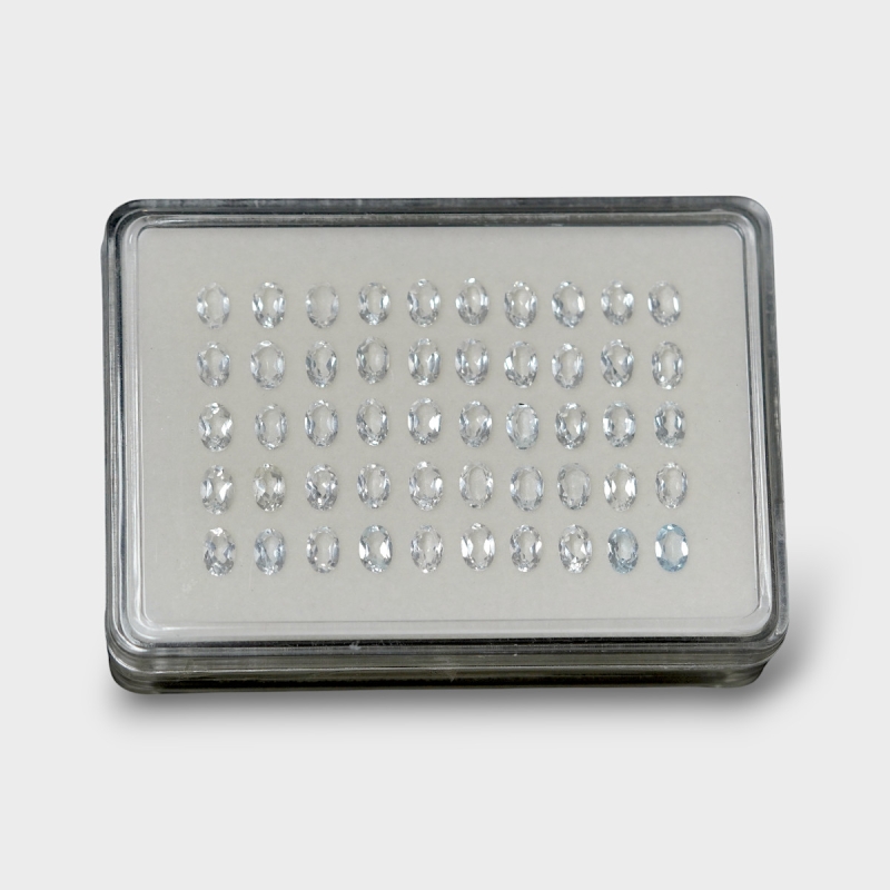 White Topaz 6x4mm Faceted Oval AAA Gemstones Parcel - 181713