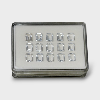 White Topaz 10x8mm Step Cut Octagon AAA Gemstones Parcel - 181728