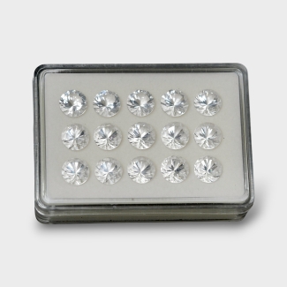 Crystal Quartz 11mm Diamond Cut Round AAA Gemstones Parcel - 181754