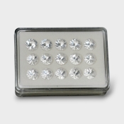 Crystal Quartz 11mm Diamond Cut Round AAA Gemstones Parcel - 181754