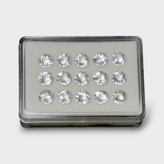Crystal Quartz 10mm Checkerboard Round AAA Gemstones Parcel - 181755