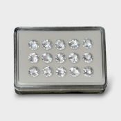 Crystal Quartz 10mm Checkerboard Round AAA Gemstones Parcel - 181755