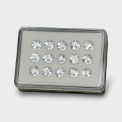 Crystal Quartz 10mm Checkerboard Round AAA Gemstones Parcel - 181755