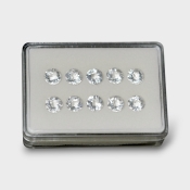 Crystal Quartz 10mm Checkerboard Round AAA Gemstones Parcel - 181753