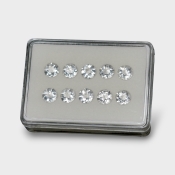 Crystal Quartz 10mm Checkerboard Round AAA Gemstones Parcel - 181753