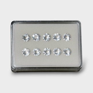 Crystal Quartz 10mm Checkerboard Round AAA Gemstones Parcel - 181757