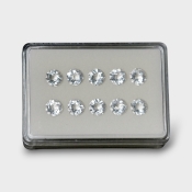 Crystal Quartz 10mm Checkerboard Round AAA Gemstones Parcel - 181757