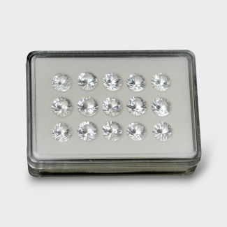 Crystal Quartz 10mm Diamond Cut Round AAA Gemstones Parcel - 181758