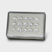 Crystal Quartz 10mm Diamond Cut Round AAA Gemstones Parcel - 181758