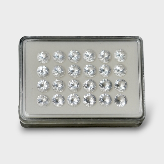 Crystal Quartz 9mm Diamond Cut Round AAA Gemstones Parcel - 181763