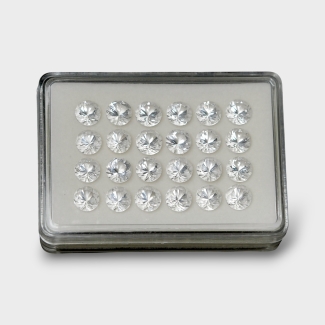 Crystal Quartz 9mm Diamond Cut Round AAA Gemstones Parcel - 181764