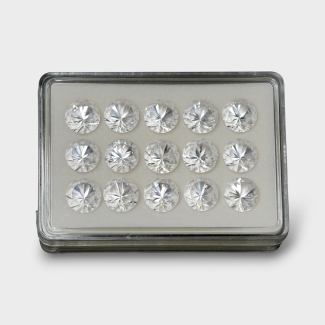 Crystal Quartz 12mm Diamond Cut Round AAA Gemstones Parcel - 181765