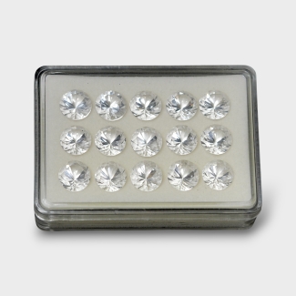 Crystal Quartz 12mm Diamond Cut Round AAA Gemstones Parcel - 181766