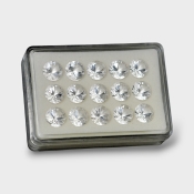 Crystal Quartz 12mm Diamond Cut Round AAA Gemstones Parcel - 181766