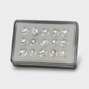 Crystal Quartz 12mm Diamond Cut Round AAA Gemstones Parcel - 181766