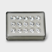 Crystal Quartz 12mm Diamond Cut Round AAA Gemstones Parcel - 181767