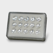 Crystal Quartz 12mm Diamond Cut Round AAA Gemstones Parcel - 181767