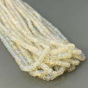 Ethiopian Opal 4-5mm Smooth Rondelle AA+ Gemstone Beads Strand - 181884
