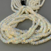 Ethiopian Opal 4-5mm Smooth Rondelle AA+ Gemstone Beads Strand - 181884