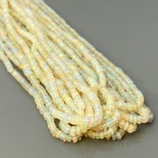 Ethiopian Opal 3-3.5mm Smooth Rondelle AA+ Gemstone Beads Strand - 181887