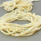 Ethiopian Opal 3-3.5mm Smooth Rondelle AA+ Gemstone Beads Strand - 181887