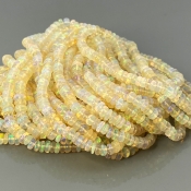 Ethiopian Opal 4-4.5mm Smooth Rondelle AA+ Gemstone Beads Strand - 181892