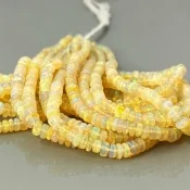 Ethiopian Opal 4-4.5mm Smooth Rondelle AA+ Gemstone Beads Strand - 181893