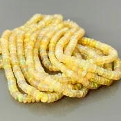 Ethiopian Opal 4-4.5mm Smooth Rondelle AA+ Gemstone Beads Strand - 181893