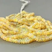 Ethiopian Opal 4-4.5mm Smooth Rondelle AA+ Gemstone Beads Strand - 181893