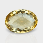 Citrine 19.90x14.60mm Checkerboard Oval A+ Loose Gemstone - 182246