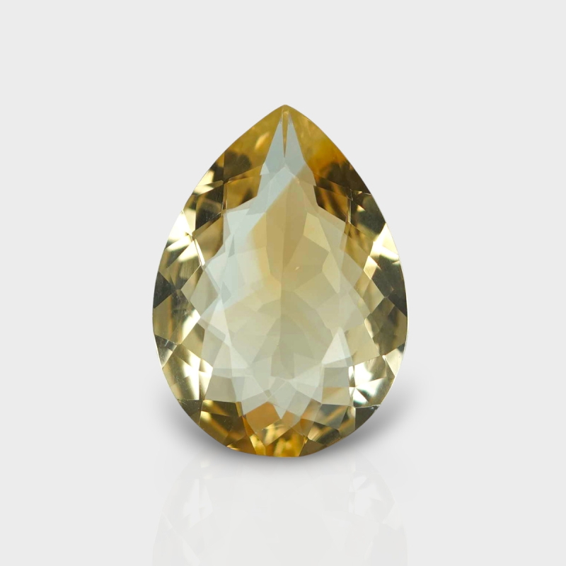 Citrine 18.07x13.13mm Faceted Pear A+ Loose Gemstone - 182275