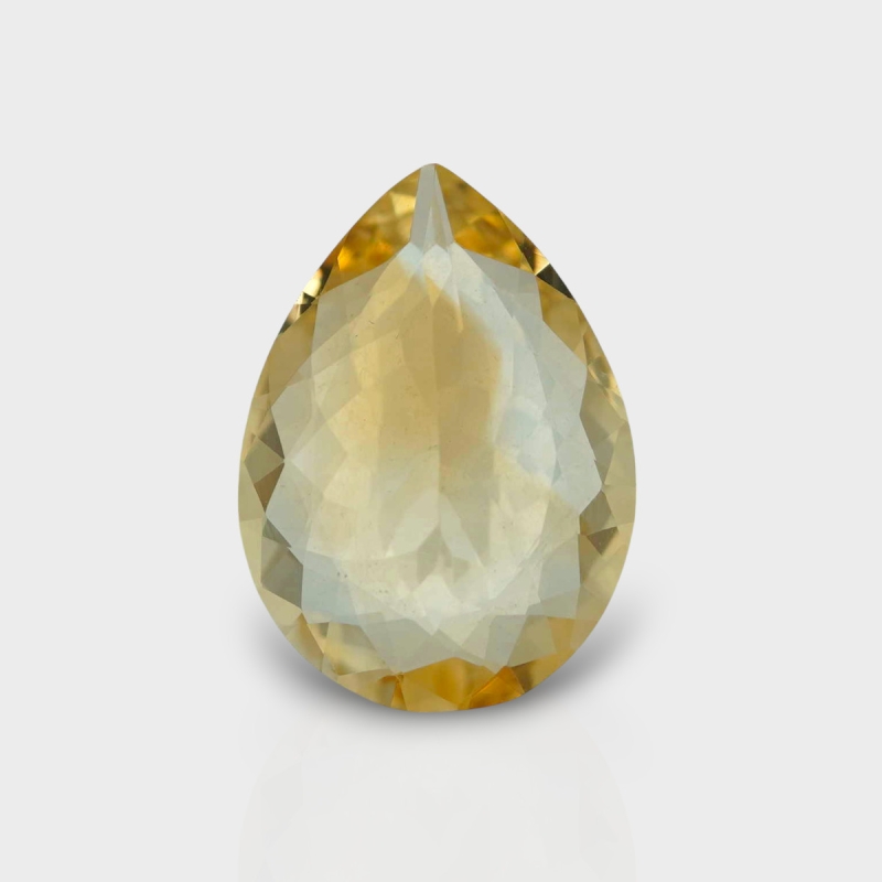 Citrine 18.07x13.13mm Faceted Pear A+ Loose Gemstone - 182275