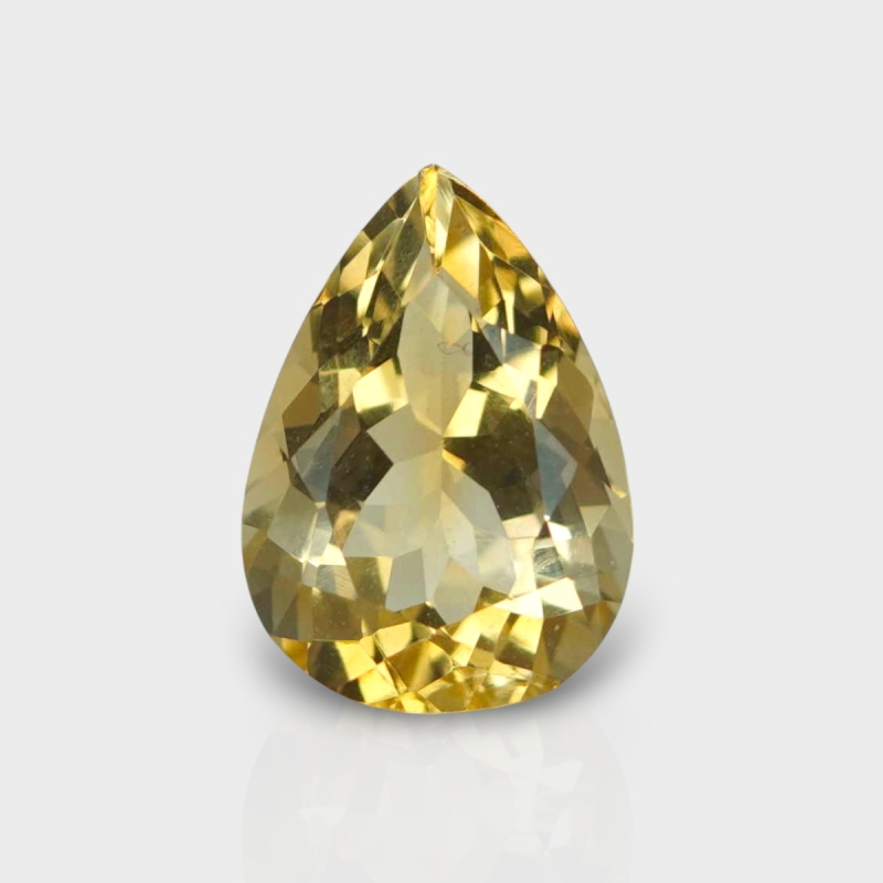 Citrine 12.95x9.27mm Faceted Pear A+ Loose Gemstone - 182281