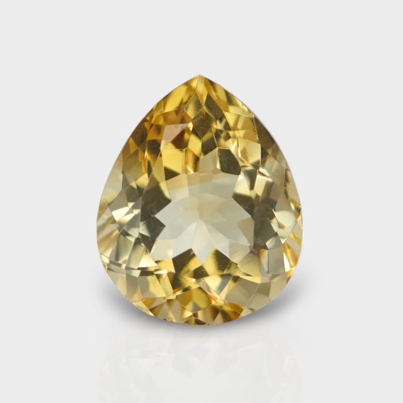 Citrine 13.65x11.25mm Faceted Pear A+ Loose Gemstone - 180555