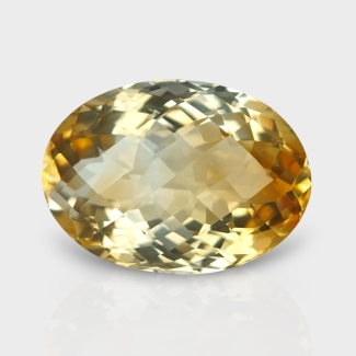 Citrine 20x14.35mm Checkerboard Oval A+ Loose Gemstone - 181505
