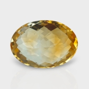 Citrine 20x14.35mm Checkerboard Oval A+ Loose Gemstone - 181505