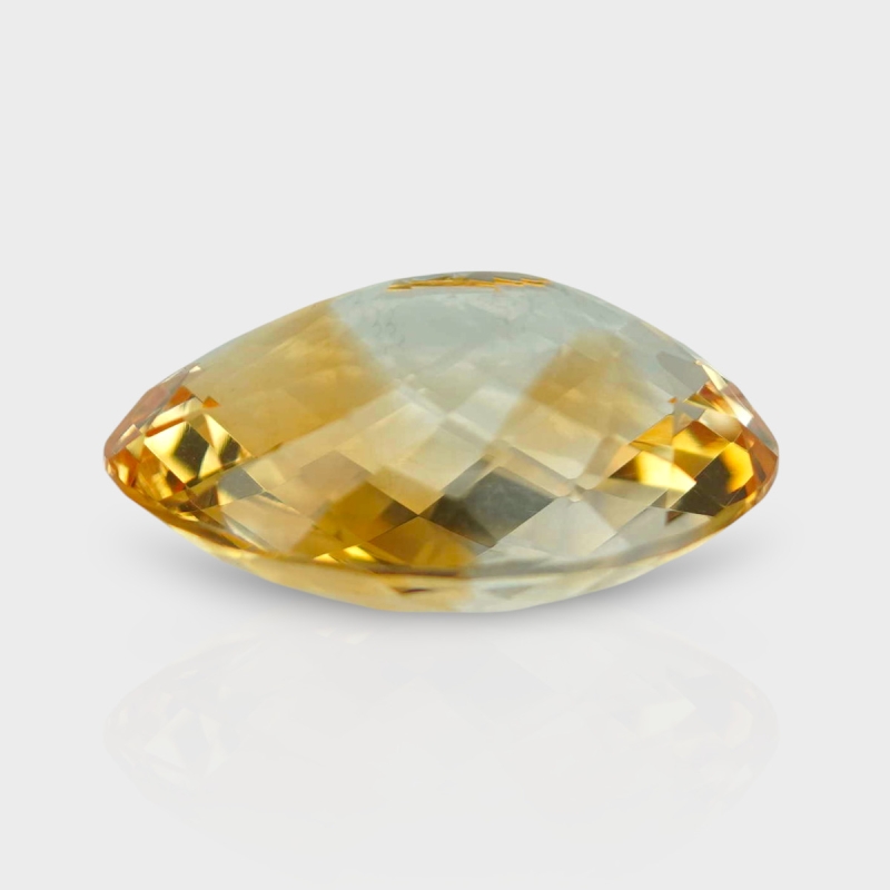 Citrine 20x14.35mm Checkerboard Oval A+ Loose Gemstone - 181505