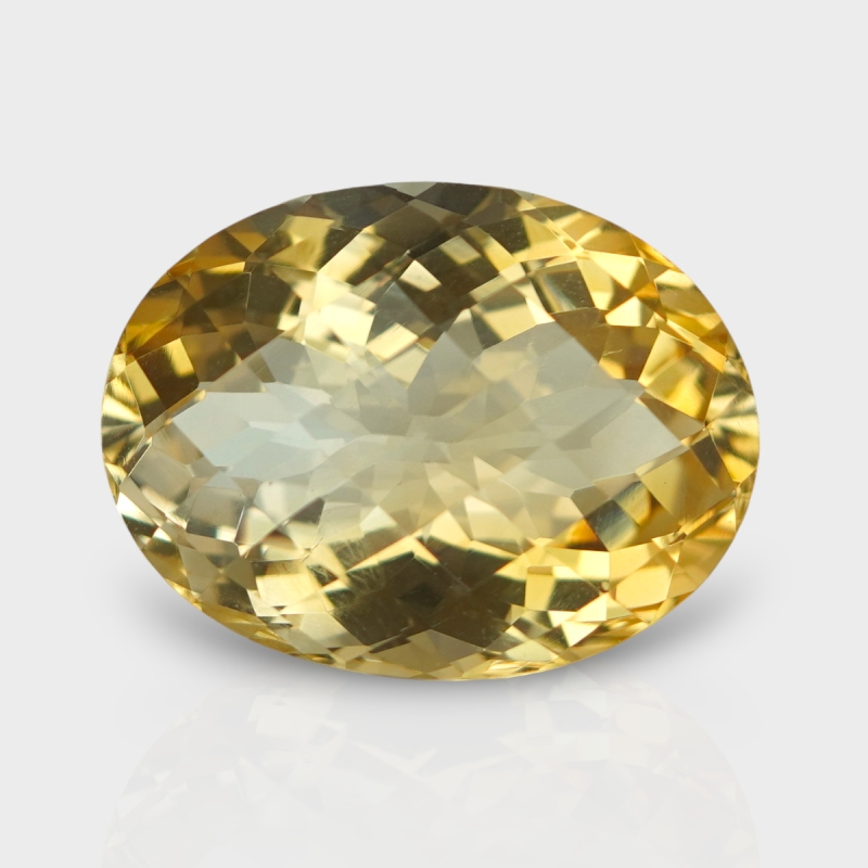 Citrine 19.40x14.75mm Checkerboard Oval A+ Loose Gemstone - 181520