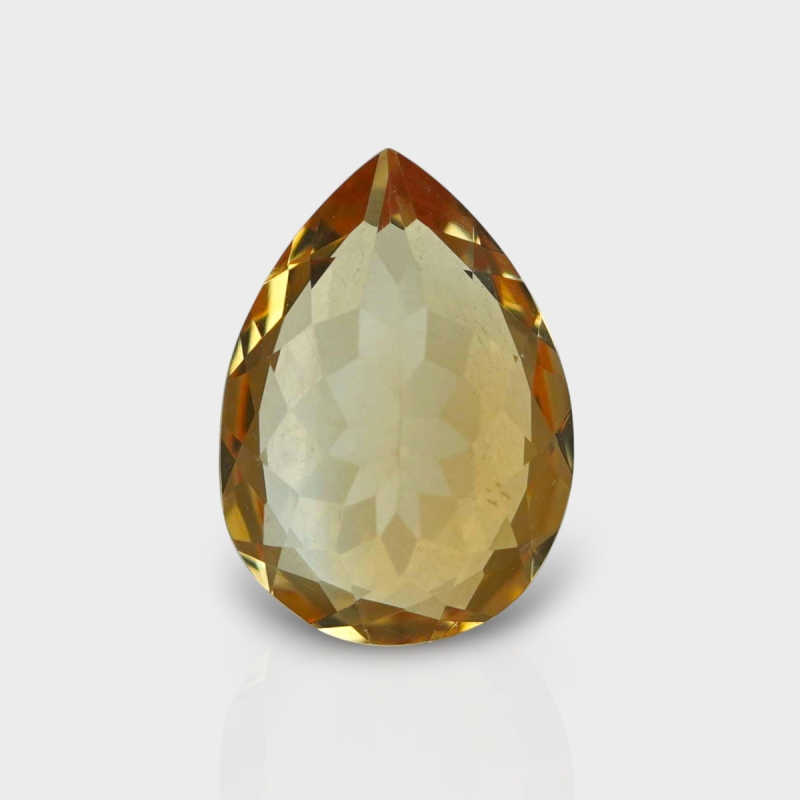 Citrine 15.02x10.70mm Faceted Pear AA+ Loose Gemstone - 181568