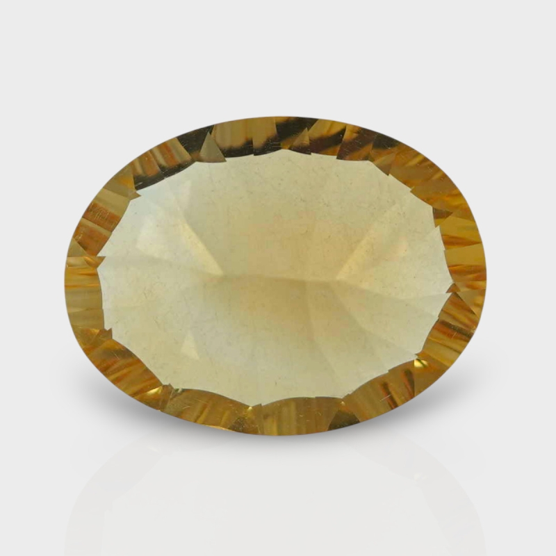 Citrine 15x12mm Concave Cut Oval AA+ Loose Gemstone - 182090