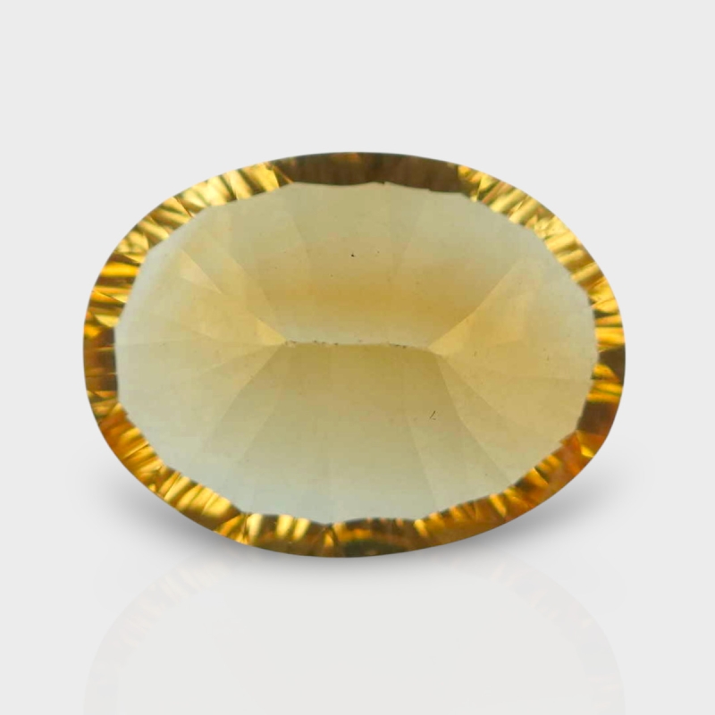 Citrine 15.50x12mm Concave Cut Oval AA+ Loose Gemstone - 182091