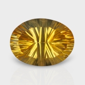 Citrine 15.50x12mm Concave Cut Oval AA+ Loose Gemstone - 182091