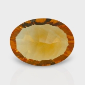 Citrine 15x11mm Concave Cut Oval AAA Loose Gemstone - 182093